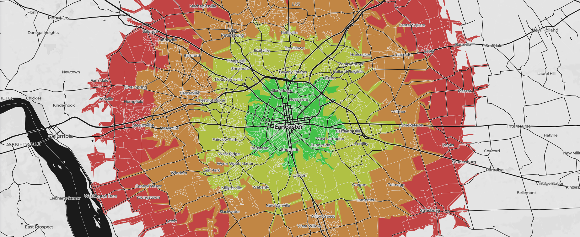 isochrone map image